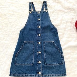 Denim Overall Dress by Topshop